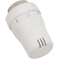 Mert Radiator Thermostatkopf Weiß – Heizkörperthermostat Sami THN für Badheizkörper, stufenlose Temperaturregelung