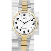 Q&Q Herrenuhr Edelstahl Mineralglas