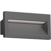 Ledscom.de LED Wandeinbauleuchte NOLA, Downlight für außen, IP54, anthrazit matt, 140 x 70mm, warmweiß