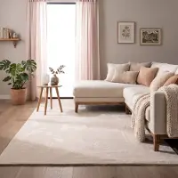 NATURL. Flauschiger Teppich - Cozy Creme 120x170 cm