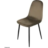 HTI Stuhl Samt Braun Savannah 43x54x86 cm Sitzhöhe 48 cm