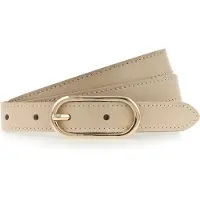 Tamaris Ledergürtel "Claudia Gold" mit schmaler Schließe, 2 cm breit, aus Rindsleder, unifarben