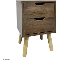 HTI Nachttisch 2 Schubladen Thekla Eiche
