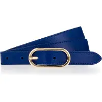 Tamaris Ledergürtel "Claudia Gold" mit schmaler Schließe, 2 cm breit, aus Rindsleder, unifarben