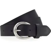 Tamaris Ledergürtel "Clara Silver" mit glänzender silberfarbener Schließe, unifarben, 3 cm breit