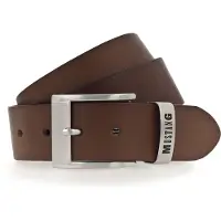 Mustang Ledergürtel "Spencer", Herren, Gr. 125, braun (bailys), Rindsleder, unifarben, Gürtel Ledergürtel, mit Überlänge, 4 cm breit, aus Rindsleder, unifarben