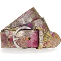 Mustang Ledergürtel "Amy" mit floralem oder Animal-Design, 4 cm breit