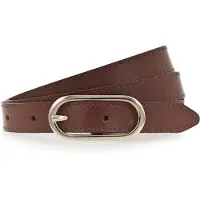 Tamaris Ledergürtel "Claudia Gold" mit schmaler Schließe, 2 cm breit, aus Rindsleder, unifarben