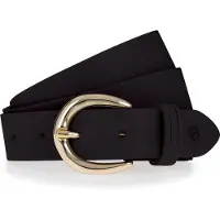 Tamaris Ledergürtel "Clara Gold" 3 cm Breite, aus Rindsleder, mit goldfarbener Dornschnalle