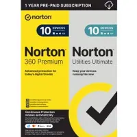 Norton 360 Premium mit Utilities Ultimate 2026 | 10 Geräte | 1 Jahr