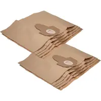 VHBW 10x Staubbeutel kompatibel mit Philips HR 6220 / HR6220, HR 6211 / HR6211, HR 6261 / HR6261, HR 6260 / HR6260 Staubsauger - 31,5cm x 19cm braun