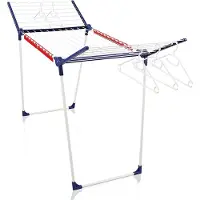 Leifheit Standtrockner Pegasus 200 Solid mit 20m Trockenlänge für 2 Wäscheladungen, Flügelwäschetrockner für Lange Wäsche mit 4 Kleinteilehaltern, Kleiderbügelstangen und 5 Bügeln [Amazon Exclusive]