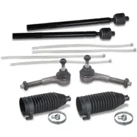 BESTPRICE 2x Spurstange + 2x Spurstangenkopf + Lenkmanschetten vorne [Hersteller-Nr. 41844688] für Peugeot