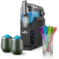 Brisby Bardi Slush-Maschine Grau mit Set grüner Becher