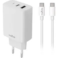 MaXlife MXTC-10-20AC PD QC Ladegerät 1x USB-C 1x USB 20W weiß + USB-C