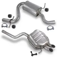 BESTPRICE Set Schalldämpfer + Montagematerial [Hersteller-Nr. 40668627] für VW, Skoda