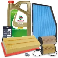 BESTPRICE Inspektionspaket Set B + 5l Motoröl [Hersteller-Nr. 40280089] für Skoda, Audi, VW, Seat