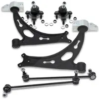 BESTPRICE 2x Querlenker + 2x Traggelenk + 2x Koppelstange vorne [Hersteller-Nr. 40361993] für VW, Skoda, Seat, Audi