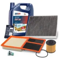 BESTPRICE Inspektionspaket Filtersatz SET A + 5L ÖL [Hersteller-Nr. 40003770] für VW, Skoda, Seat