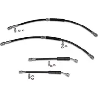 BESTPRICE 4x Bremsschlauch Vorderachse + Hinterachse [Hersteller-Nr. 40792541] für VW, Skoda, Audi, Cupra, Seat