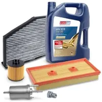 BESTPRICE Inspektionspaket Filtersatz SET B + 5l ÖL [Hersteller-Nr. 40207447] für Audi, Skoda, VW