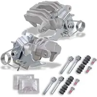 BESTPRICE 2x Bremssattel + Führungshülsen hinten [Hersteller-Nr. 40371853] für VW, Audi, Skoda