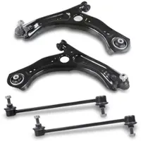 BESTPRICE 2x Querlenker + 2x Koppelstange vorne [Hersteller-Nr. 40789548] für Audi, Seat, VW