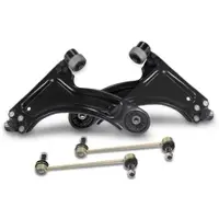 BESTPRICE 2x Querlenker + 2x Kopppelstange vorne [Hersteller-Nr. 41255904] für Opel, Vauxhall