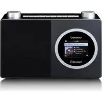 Lenco DIR-70BK - Internetradio mit Bluetooth und Farbdisplay - Wecker - Schwarz
