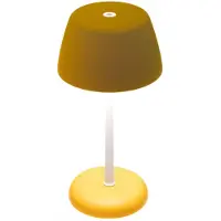 Zafferano Smart Lamp Trilli Wi-Fi - Wiederaufladbare LED, Touch, Wi-Fi-App, Weiß und Ocker dekorierte Keramik