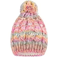 Sterntaler Winter-Strickmütze Bommel Zopfmuster, mehrfarbig, 51