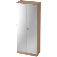 Bümö office Garderobenschrank - Nachbildung: Nussbaum/Silber