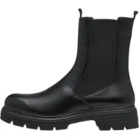 Tamaris Damen vegane Stiefelette mit elastischem Gummizug 1-25437-41, Größe:41 EU, Farbe:Schwarz