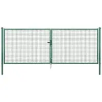 GAH Alberts Doppeltor, »Wellengitter«, LxH: 400,4x150 cm, zinkphosphatiert, grün - gruen