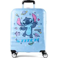 American Tourister Trolley Wavebreaker Disney Spinner 55 / 20 TSA Disney FL Stitch Universe hellblau