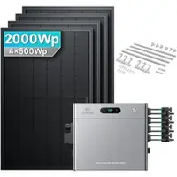SolarMars Zendure SolarFlow 2400 Pro Stromspeicher 2,4kWh Komplett system - 2000Wp ‚Äì 4 Module üî• / Ohne Erweiterungsakku / Ziegeldach
