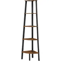 Songmics Eckregal, Bücherregal mit 5 Ebenen, Leiterregal LLSB3535X