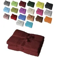 EXKLUSIV HEIMTEXTIL 4 x Saunatuch 500 g/m2 80 x 200 cm Bordeaux