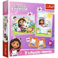 Gabby's Dollhouse Trefl Gabby's Dollhouse Puzzles 2-in-1 + Memo-Spiel