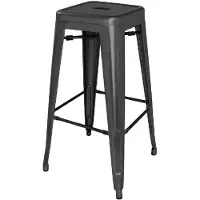 Bolero Bistrobarhocker aus Stahl schwarz (4 Stück)