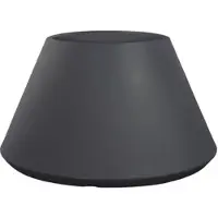 Divina Garden Harzvase für Pflanzen im Innen- und Außenbereich, rundes konisches Design, D.60x35h, Stromboli Anthrazit