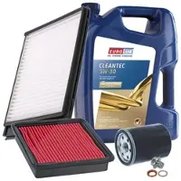 BESTPRICE Inspektionspaket Filtersatz SET A + 5l ÖL [Hersteller-Nr. 10493648] für Nissan