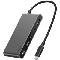 Belkin Connect, USB Typ-C, HDMI, USB 2.0 Type-A, USB Typ-C, 5000 Mbit/s, 60 Hz, 3840 x 2160 Pixel, Schwarz