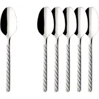 Villeroy & Boch Esslöffel "Tafellöffel Montauk 212 mm 6er Set silber", silber, B:5,5cm L:21,5cm, Esslöffel, Esslöffel, Spülmaschinenfest