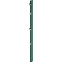 Alberts Zaunpfosten Doppelstabmattenzaun, grün RAL 6005 zum Einbetonieren, Länge: 1200 mm für Mattenhöhe: 800 mm, Pfostenstärke: 60 x 40 mm, inkl. separater Klemmlasche