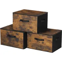 Hobby Hall Aufbewahrungsbox mit Deckel, 3er Set, faltbare Stoffbox mit Griffen RYZB35103B01