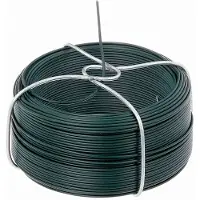 Alberts 530549 Drahtspule, verzinkt, grün kunststoffbeschichtet, Draht-Ø 1,4 mm, Länge 50 m, 2er Set