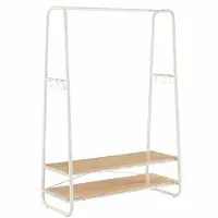 Vasagle Kleiderständer, Garderobenständer, 2 Ablagen RGRB35112W09