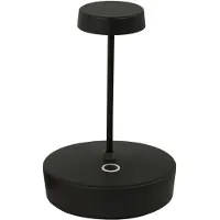 Zafferano Swap mini pro Schwarze wiederaufladbare und dimmbare LED-Tischlampe - 2200-2700-3000K 2W Aluminium IP65