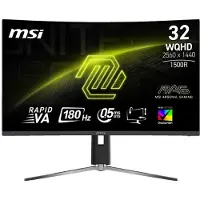 MSI MAG 32CQ6PFDE, 80 cm (31.5"), 2560 x 1440 Pixel, Wide Quad HD, LCD, 0,5 ms, Schwarz